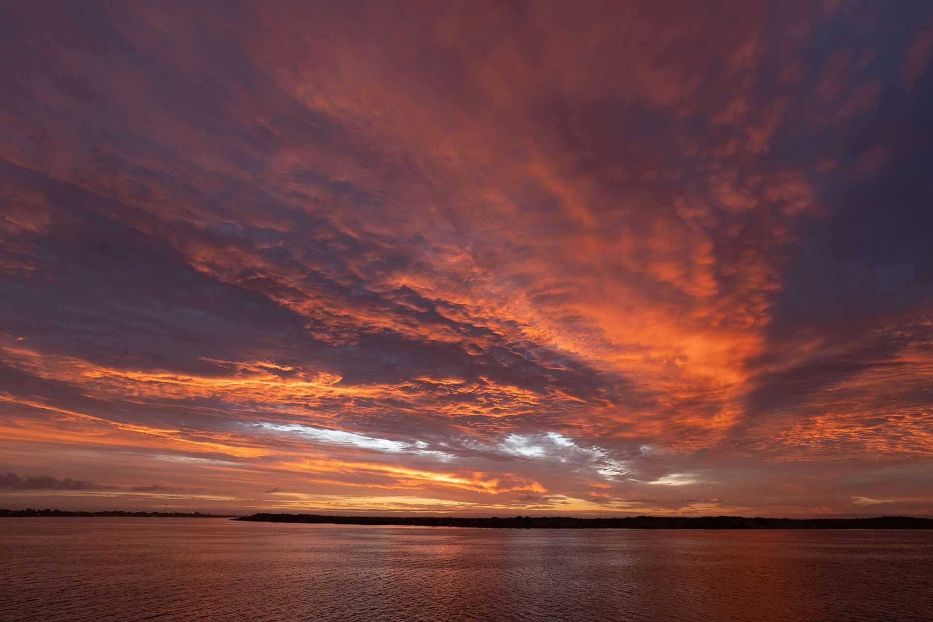 sunrise over water