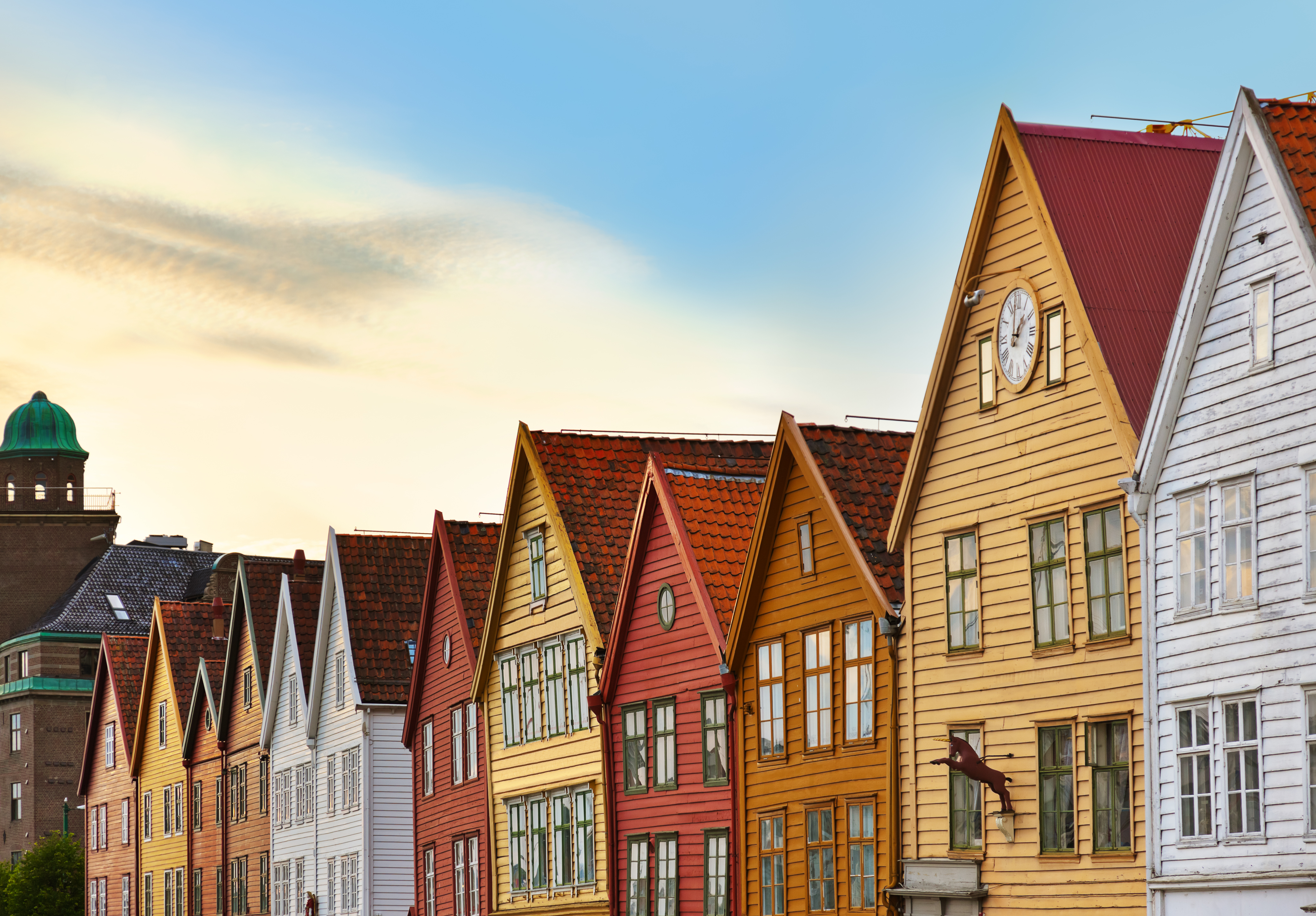 Famous Bryggen street in Bergen - Norway