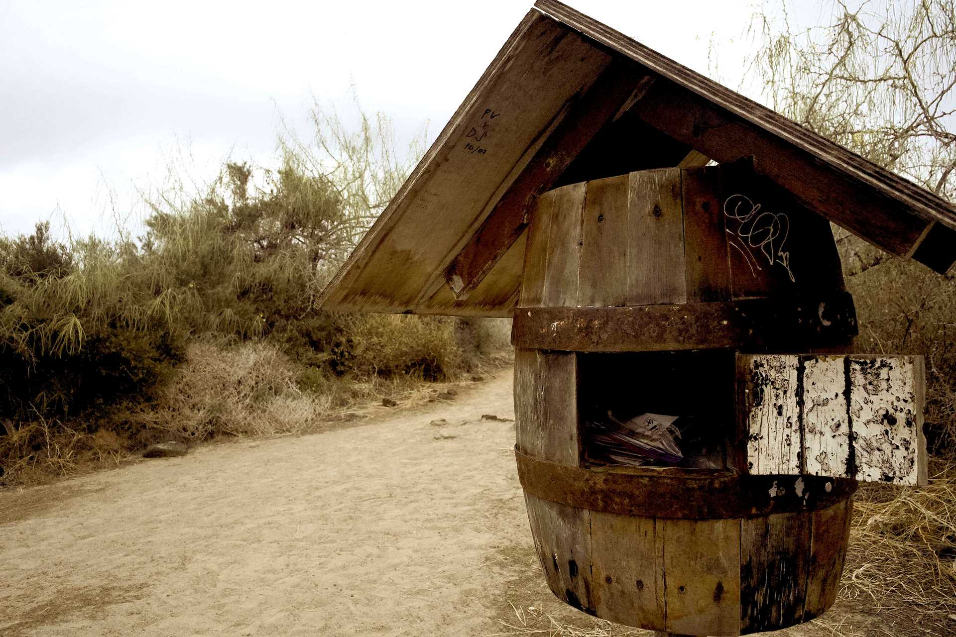 post office barrel