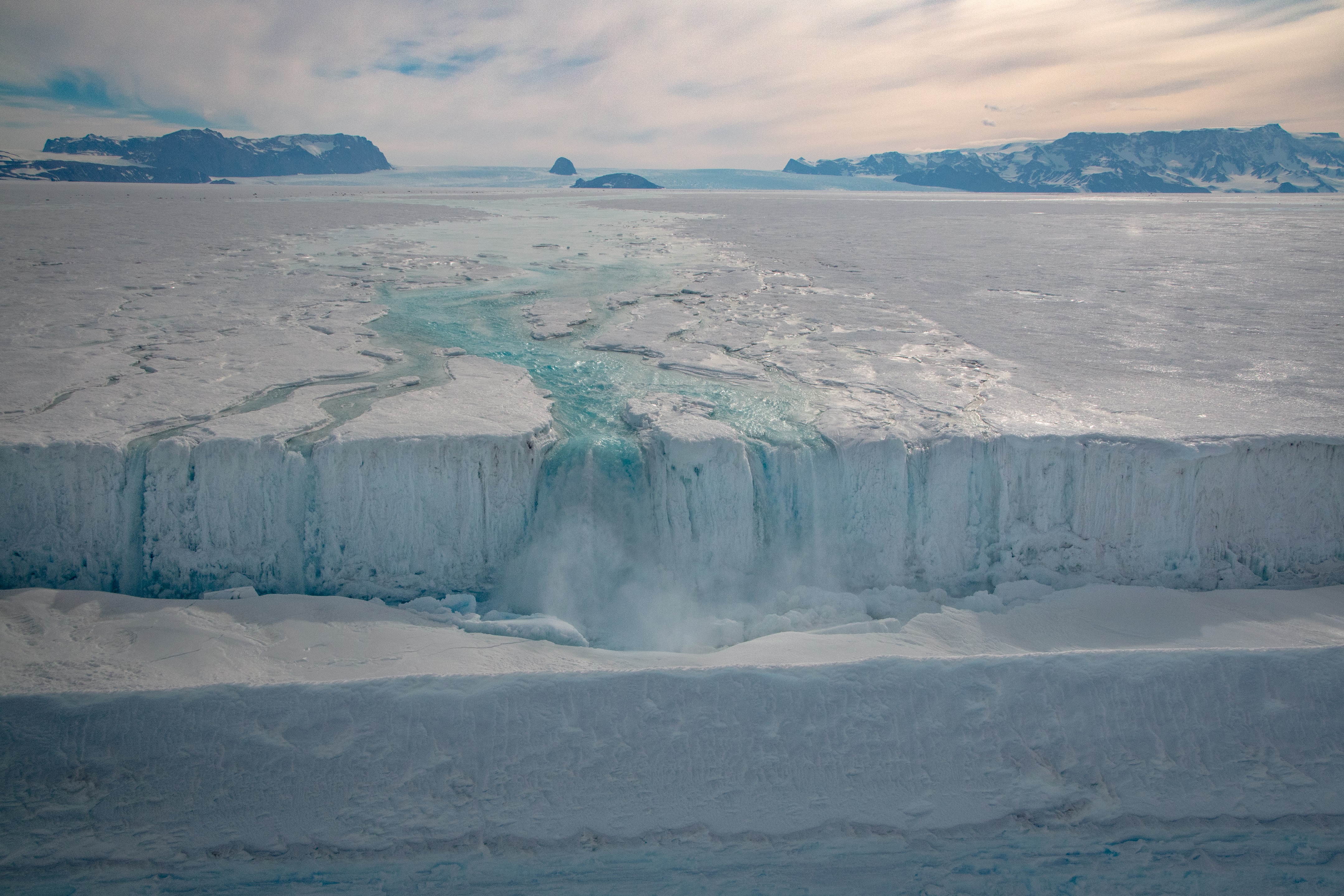 Antarctica Waterfall